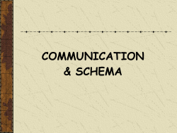 Communication Theory and Schema