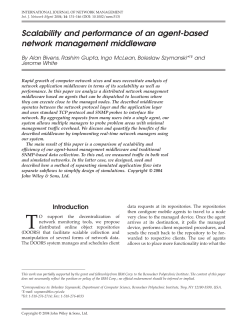 Scalability and performance of an agent