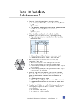 Topic 10 Probability