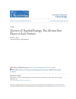 Baseball Ratings: The All-time Best Players at Each