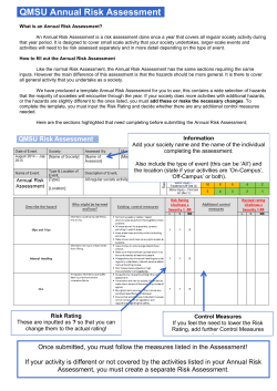 General Risk Assessment Form