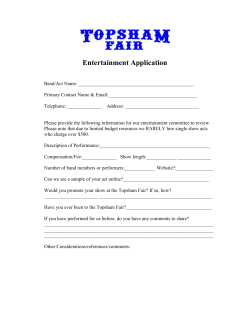 Topsham Fair Fact Sheet