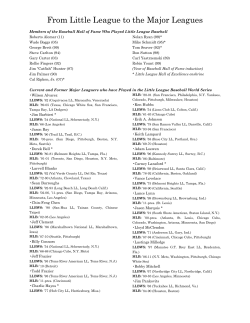 From Little League to the Major Leagues