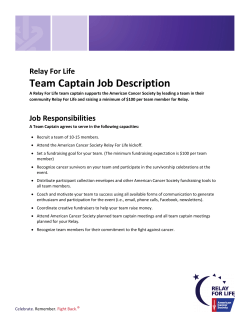 Team Captain Job Description