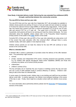 Blended Model 3 - two community nurseries case study