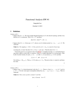 Functional Analysis HW #1