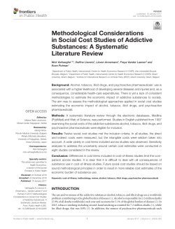 Methodological Considerations in Social Cost Studies of