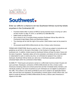 Enter our raffle for a chance to win two Southwest Airlines