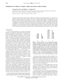 Stabilization of r-Helices by Dipole-Dipole Interactions within r