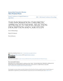 the information-theoretic approach to model