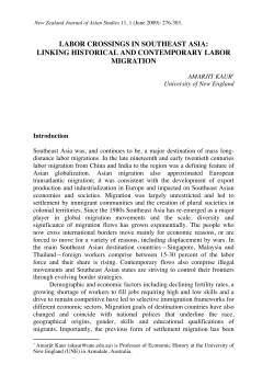 labor crossings in southeast asia: linking historical and