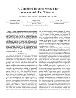 A Combined Routing Method for Wireless Ad Hoc Networks