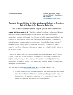 Semantic Scholar Utilizes Artificial Intelligence Methods to