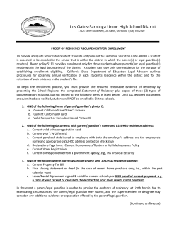 Proof Residency - Los Gatos-Saratoga Union High School District