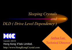 Sleeping Crystals and DLD