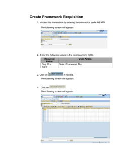 Framework Requisition