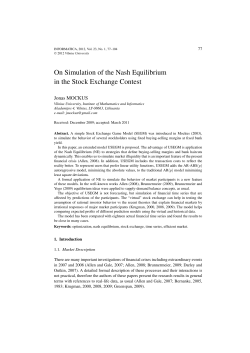 On Simulation of the Nash Equilibrium in the Stock Exchange Contest