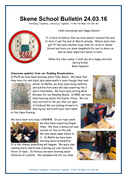 Skene School Bulletin March 2016