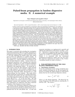 Pulsed-beam propagation in lossless dispersive media. II. A