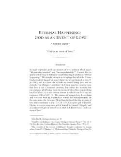 Eternal Happening: God as an Event of Love