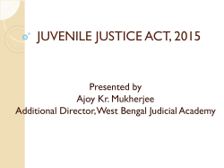 Presentation on JUVENILE JUSTICE ACT, 2015