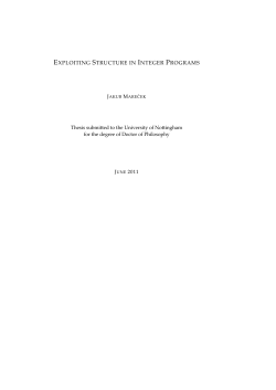 exploiting structure in integer programs