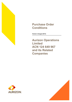 Purchase Order Conditions