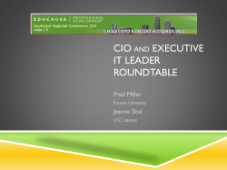 CIO/Executive IT Leader Roundtable