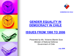 Presentation: Gender Equality in Democracy in Chile