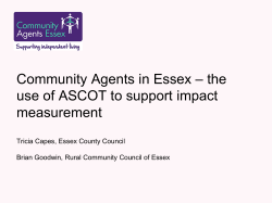 Essex CC - Using ASCOT as a measure of community agents