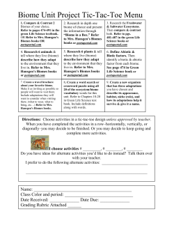 Biome Tic-Tac-Toe Menu Project
