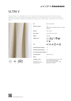 Article data sheet ULTRA V