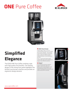 egro one pure coffee 2010 v3.indd