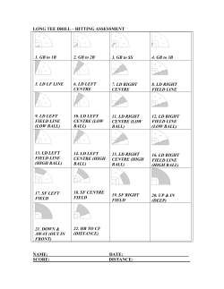 LONG TEE DRILL &ndash; HITTING ASSESSMENT