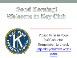 Saturday, Nov. 3 - WVHS Key Club 2014-2015