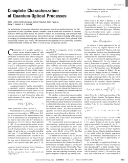 Complete Characterization of Quantum