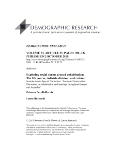 Exploring social norms around cohabitation: The life course