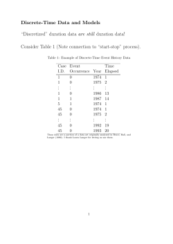 Discrete-Time Data and Models
