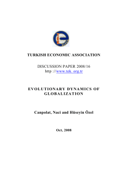 Evolutionary Dynamics of Globalization