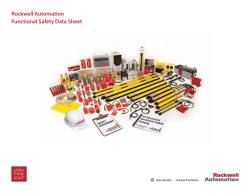 Rockwell Automation Functional Safety Data Sheet
