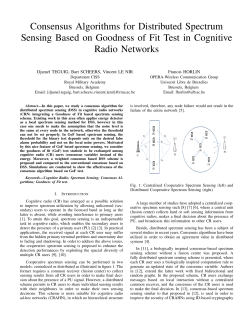 Consensus Algorithms for Distributed Spectrum Sensing Based on