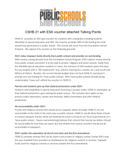 CSHB 21 Talking Points - Coalition for Public Schools