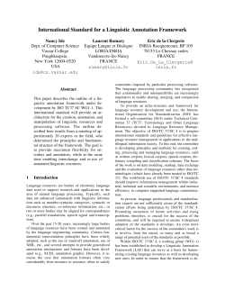 International Standard for a Linguistic Annotation Framework