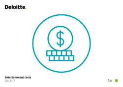 Entertainment costs Tax 2017