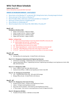 WVU Tech Move Schedule