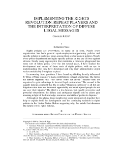 Implementing the Rights Revolution: Repeat Players and the