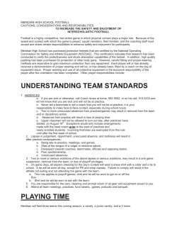 UNDERSTANDING TEAM STANDARDS PLAYING TIME