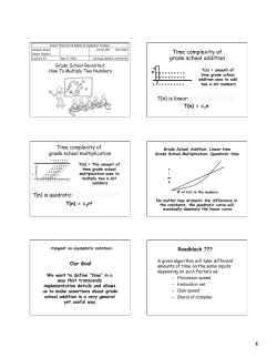 Time complexity of grade school addition