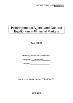 Heterogeneous Agents and General Equilibrium in