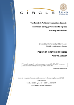Papers in Innovation Studies
